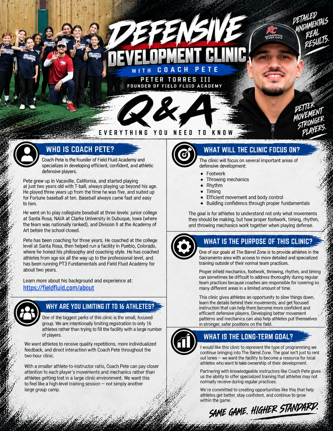 SOFTBALL DEFENSIVE DEVELOPMENT CLINIC - FIELD FLUID X THE BARREL ZONE